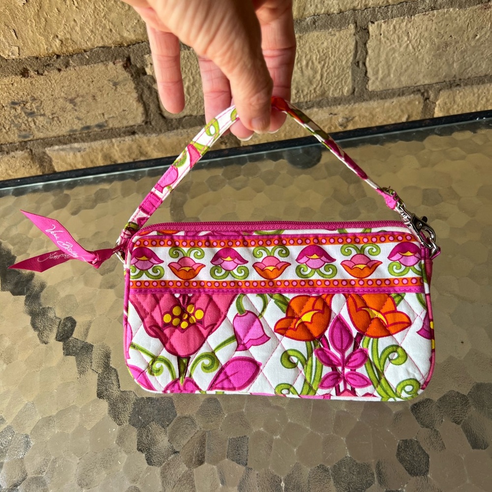 Vera Bradley Pink and Orange Floral Clutch